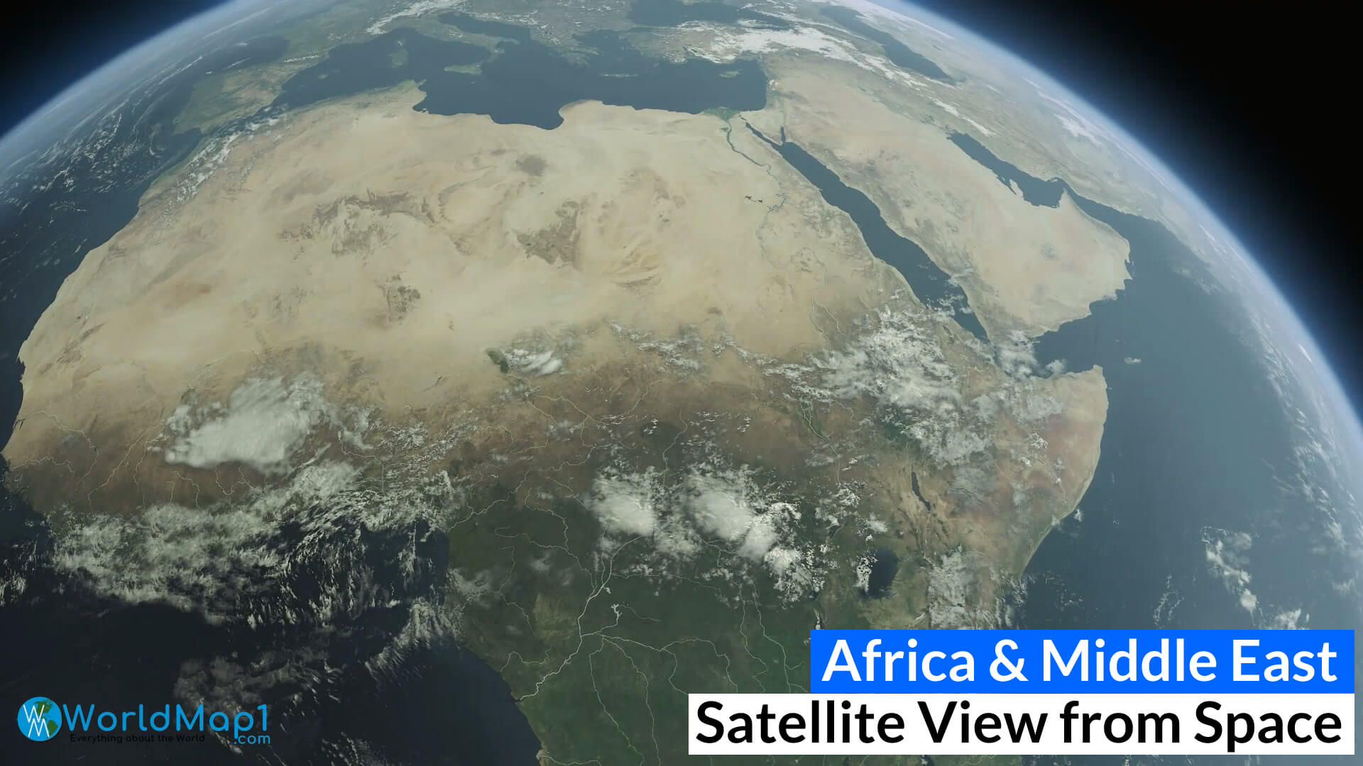 Africa and Middle East Satellite View